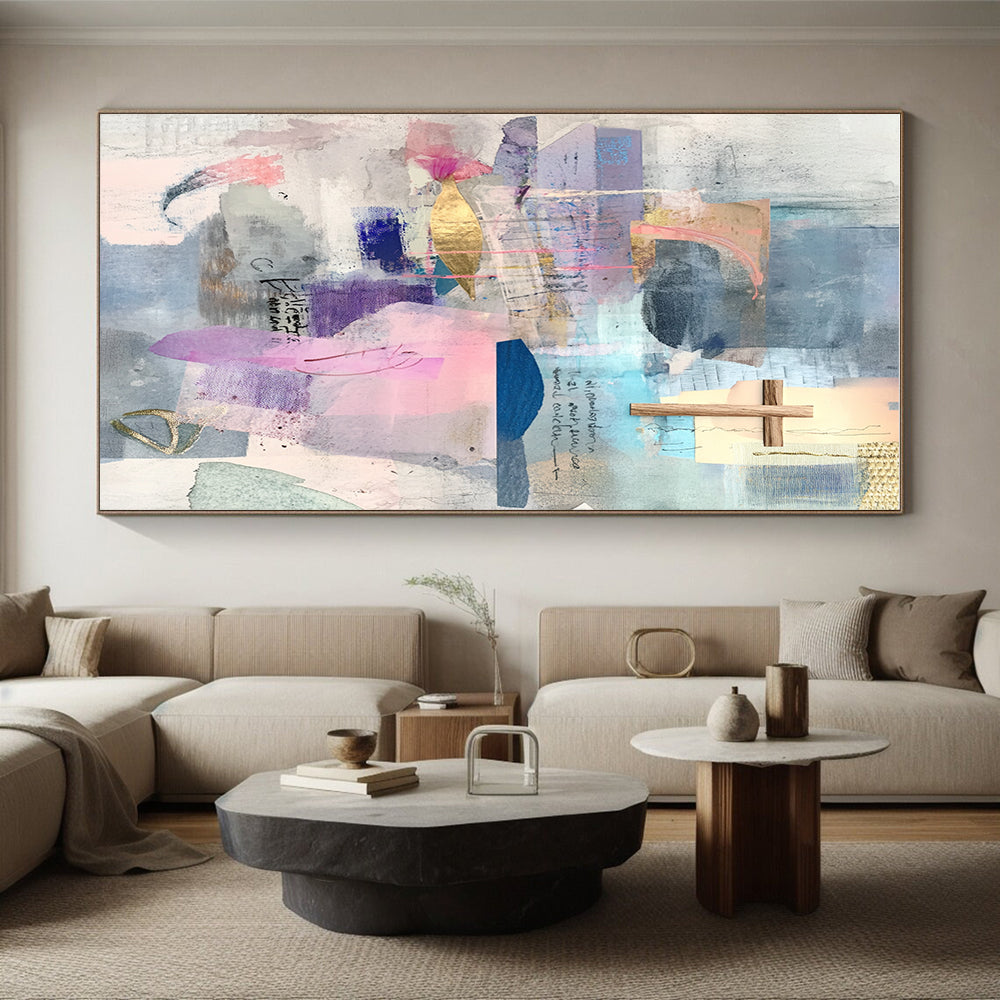 Mixed Media Abstract Collage with Spiritual Elements GER205