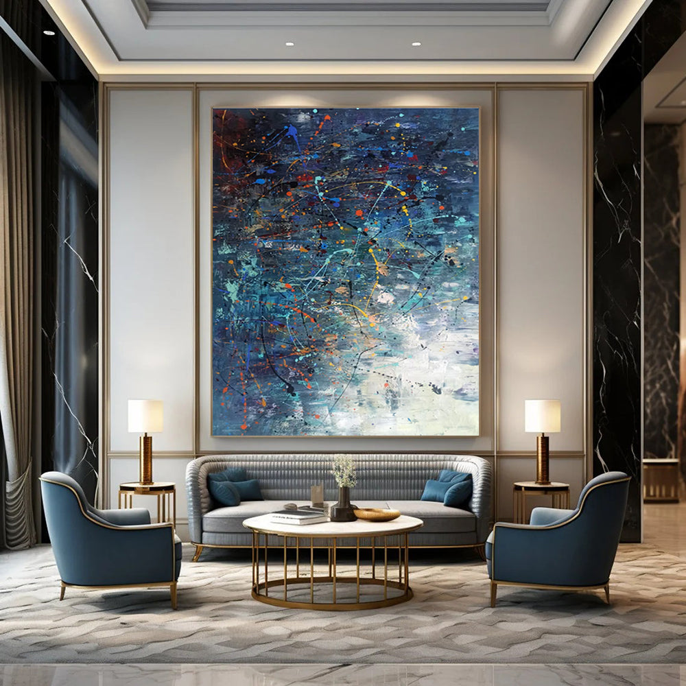 Colorful Splatter Abstract Painting ADGE246
