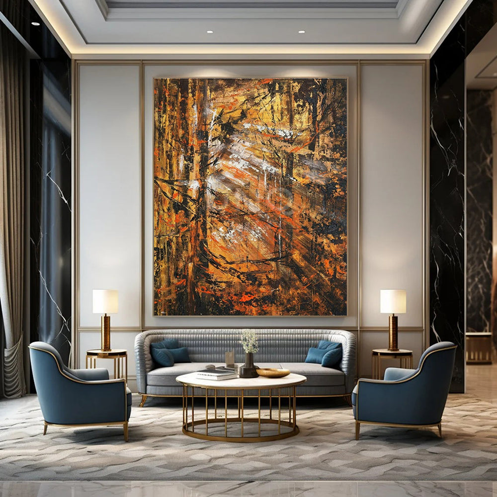 Custom Hand-Painted Abstract Painting for Cottage Living Room Candle Tray Wall & Bedroom Incense Burner Stand Wall DLZ1814