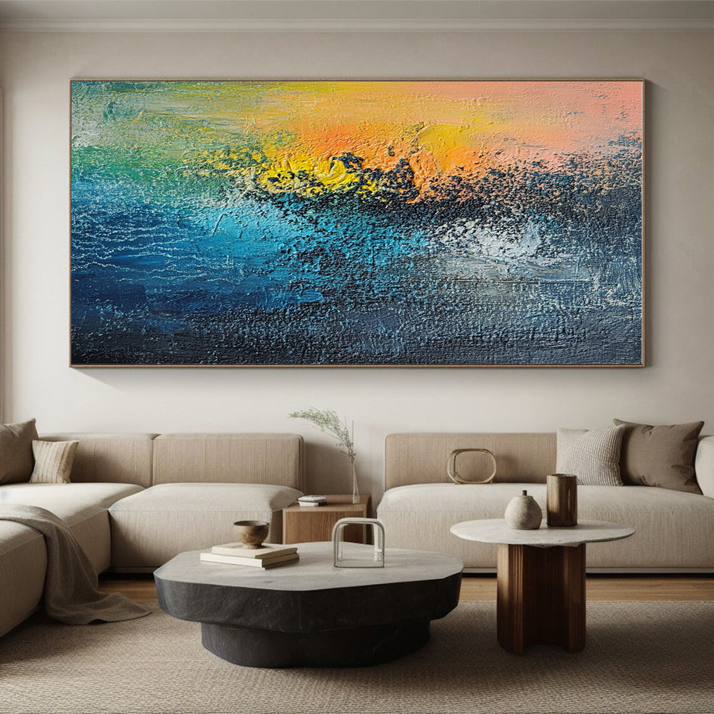 Colorful Textured Abstract Painting with Vibrant Hues GER680