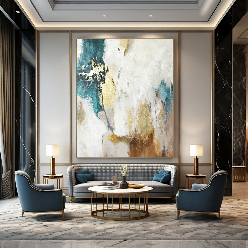 Stupendous Custom Abstract Paintings for Living Room Luxury DLZ0401
