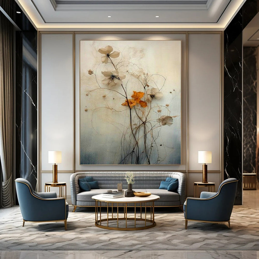 Oversized Custom Hand - Painted Abstract Artwork for Bedroom Retreats DLZ0380