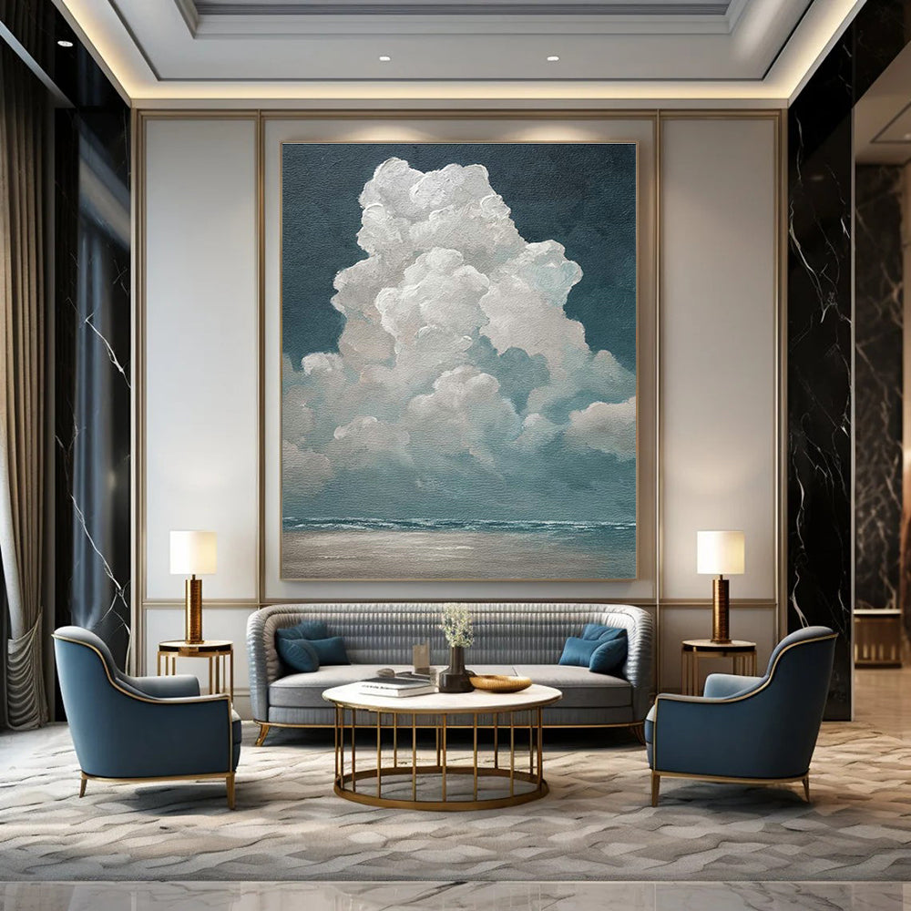 Oversized Tailored Hand Painted Abstract Wall Art for Dining Room and Bedroom DLZ2159