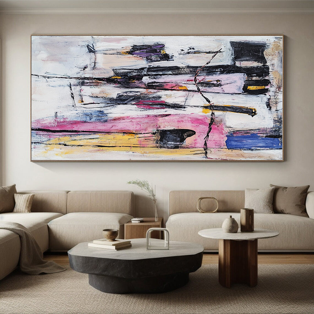 Colorful Abstract Painting with Figurative Elements GER590