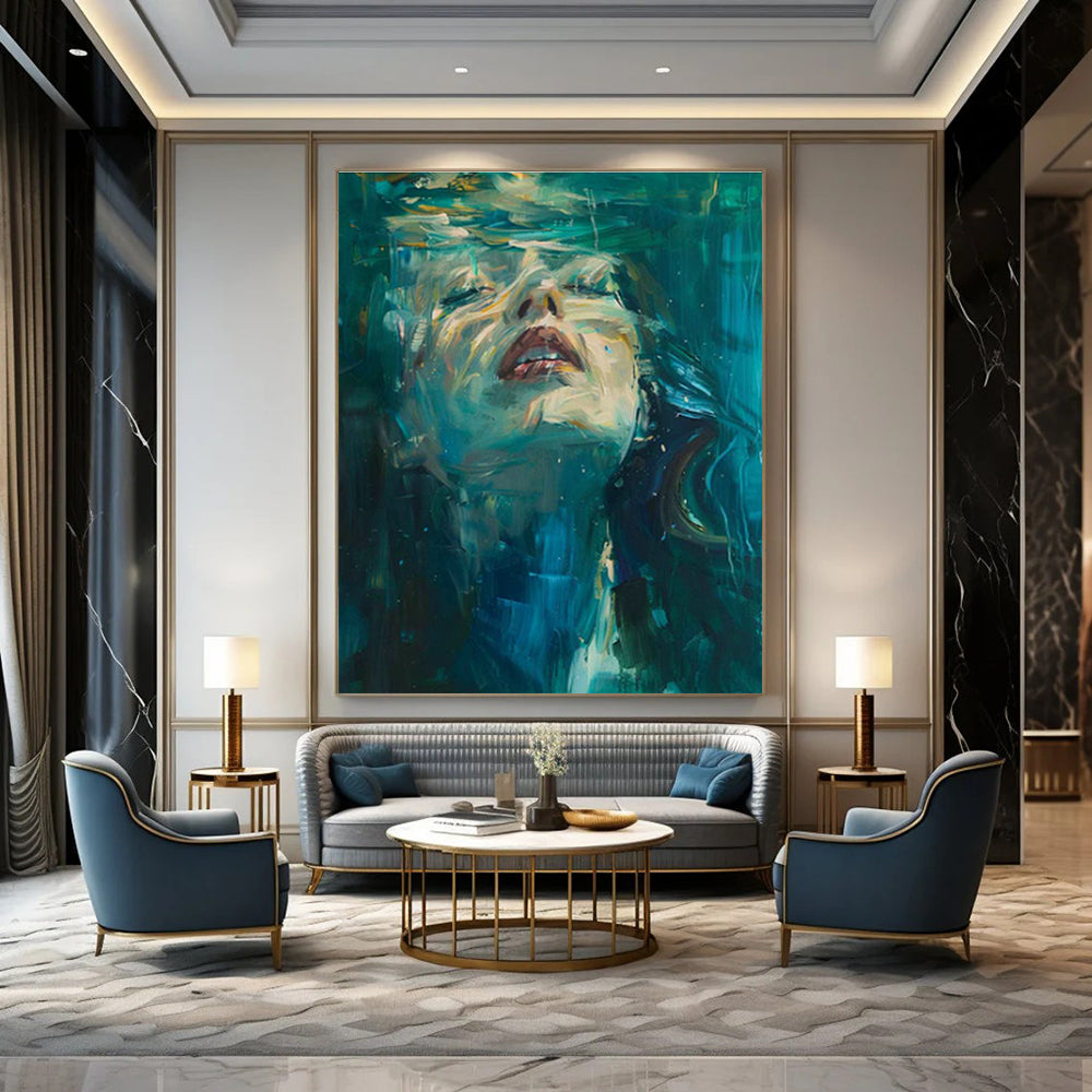 Custom-Made Extra Large Abstract Art for Living Room & Entryway DLZ1190