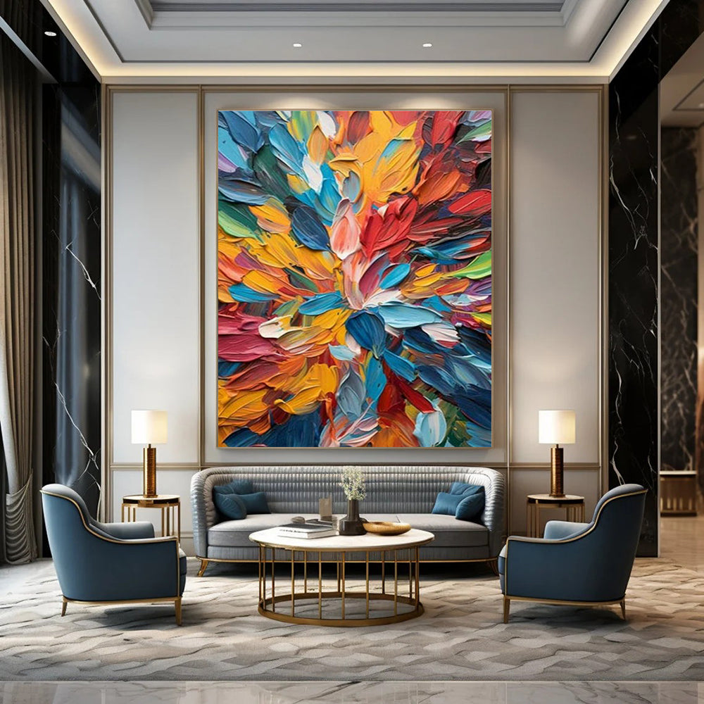 Customization of Extra - Large Hand - Painted Abstract Paintings for Living Room, Create a Luxurious Space DLZ0365