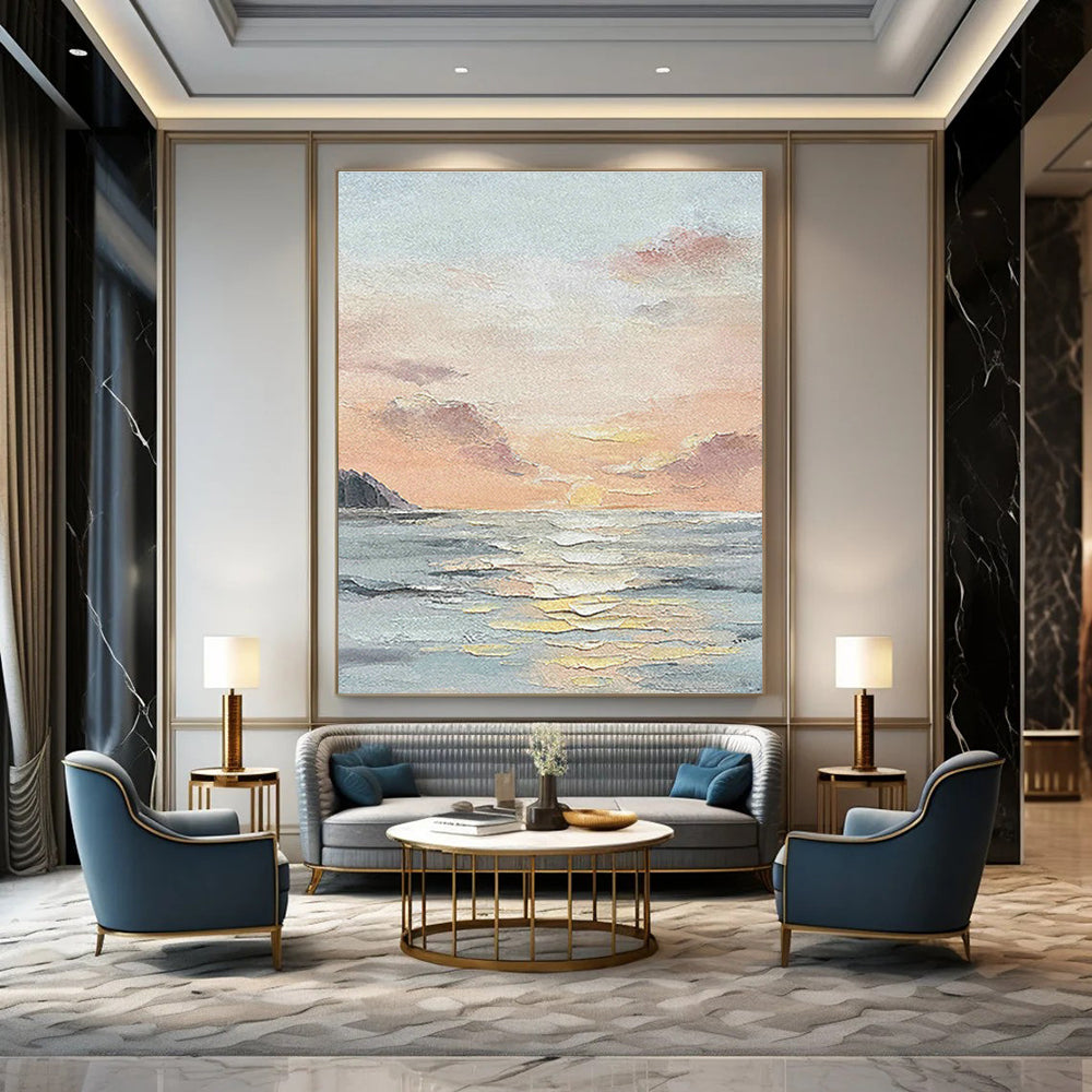 Vastly Sized Custom Abstract Wall Hanging for Dining Room & Entryway DLZ1151
