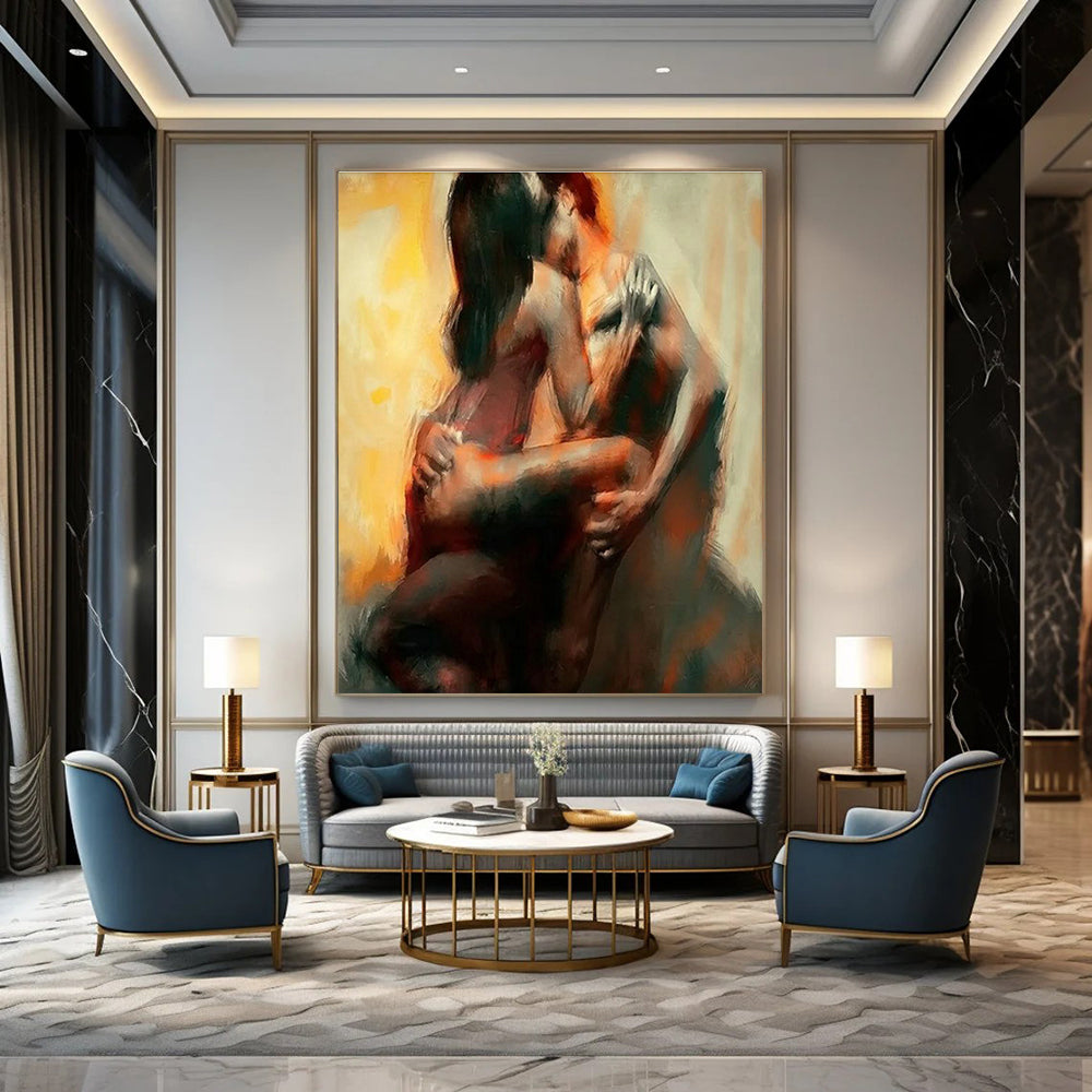 Large Handmade Abstract Painting for Entryway & Living Room DLZ2333