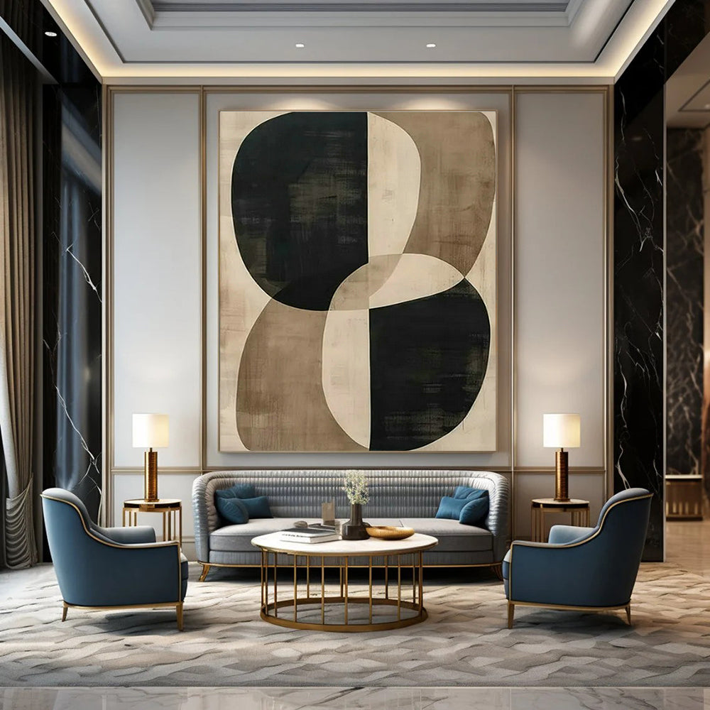 Large Custom Handmade Abstract Wall Art for Cottage Bedroom Makeup Brush Holder Wall & Living Room Remote Control Caddy Wall DLZ1752