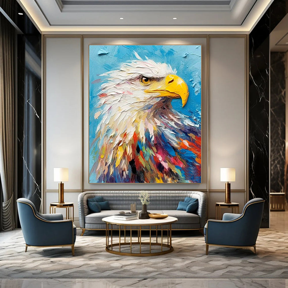 Gargantuan Bespoke Hand - Painted Abstract Canvas for Office & Living Room DLZ1067