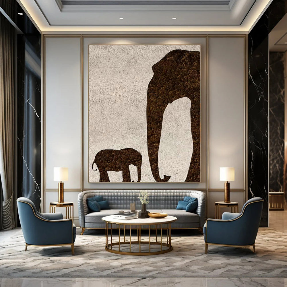 Large - Scale Hand - Painted Abstract Canvas for Office & Entryway DLZ1336