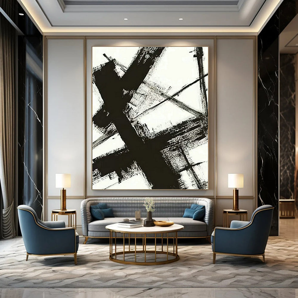 Large Custom Handmade Abstract Canvas for Office and Cottage Bedroom DLZ1592