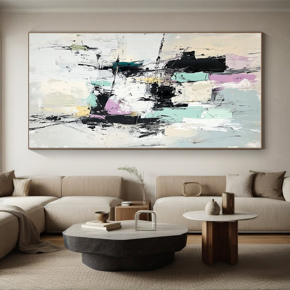 Colorful Abstract Painting with Dynamic Shapes GER456
