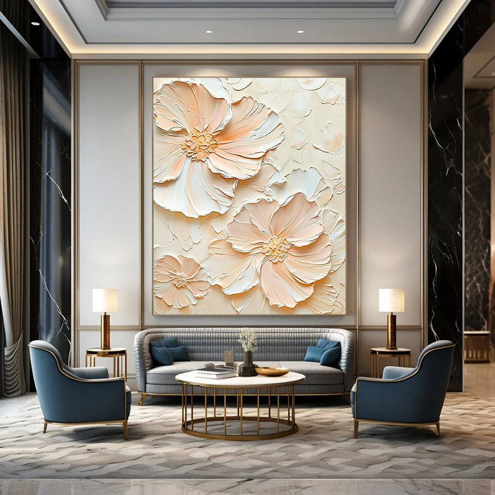Customizable Handcrafted Abstract Wall Mural for Cottage Dining Room & Entryway DLZ1396