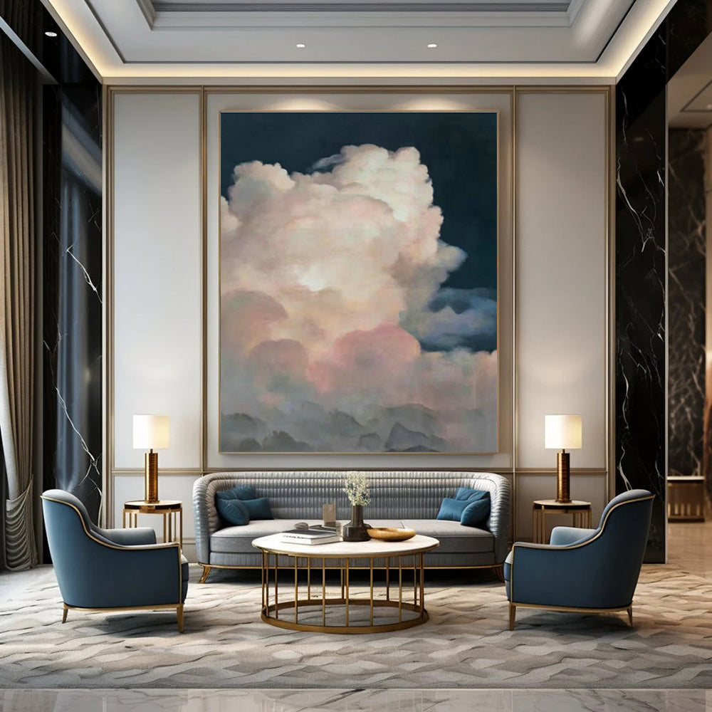 Extra - Vast Hand - Painted Abstract Canvases for Hallway Stairwells & Living Room Alcoves DLZ0582
