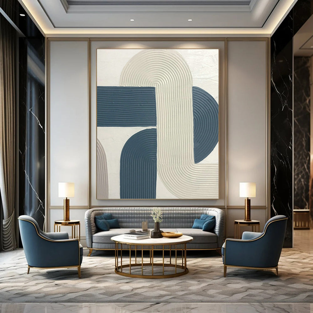 Oversized Custom Abstract Canvas for Cottage Dining Room & Hallway DLZ1170