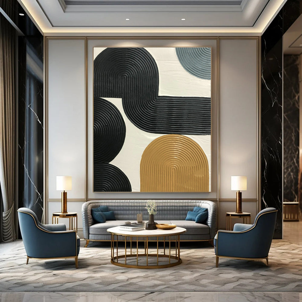 Hand-Painted Oversized Abstract Wall Hanging for Bedroom & Cottage Hallway DLZ1185