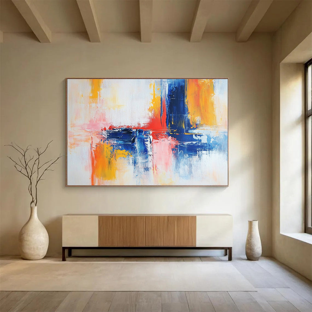 Soft Color Fusion Abstract Painting with Subtle Color Blends DYP422