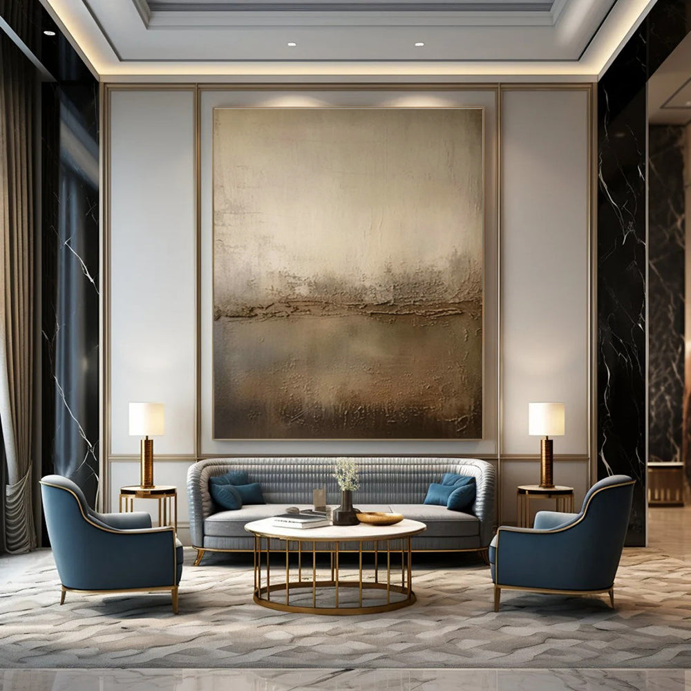 Hand - Painted Abstract Murals for Hallway Baseboard Heaters & Entryway Shoe Benches DLZ0898