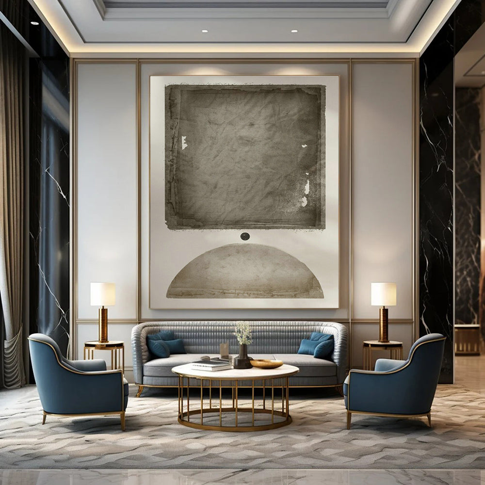 Hand - Painted Oversized Abstract Wall Feature for Bedroom & Entryway DLZ1369