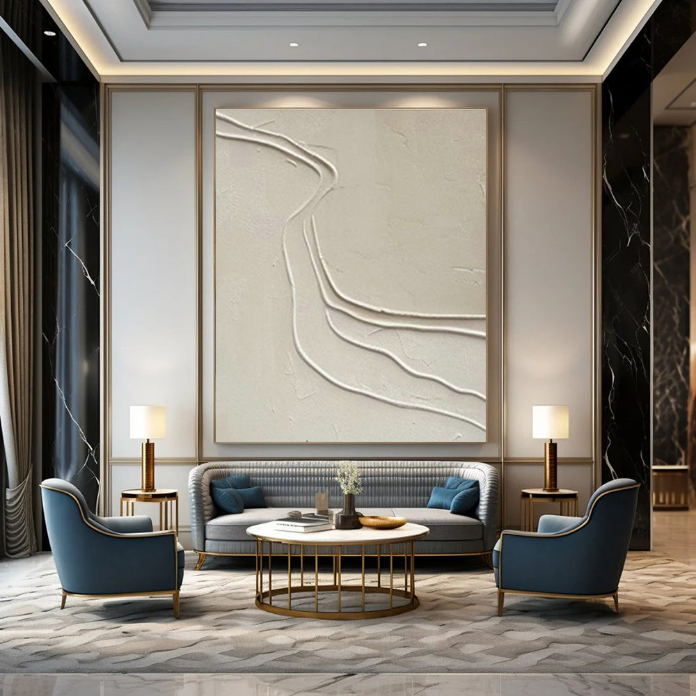 Large Customizable Hand-Painted Abstract Art for Hallway Coat Rack Wall and Living Room Entertainment Center Wall DLZ1997