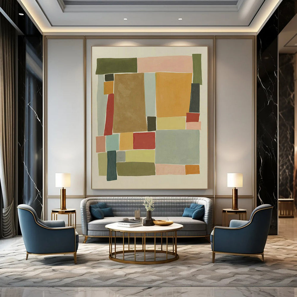 Hand-Painted Modern Abstract Decorative Art Painting, Showing the Stylish Style of Living Room and Foyer DLZ0971