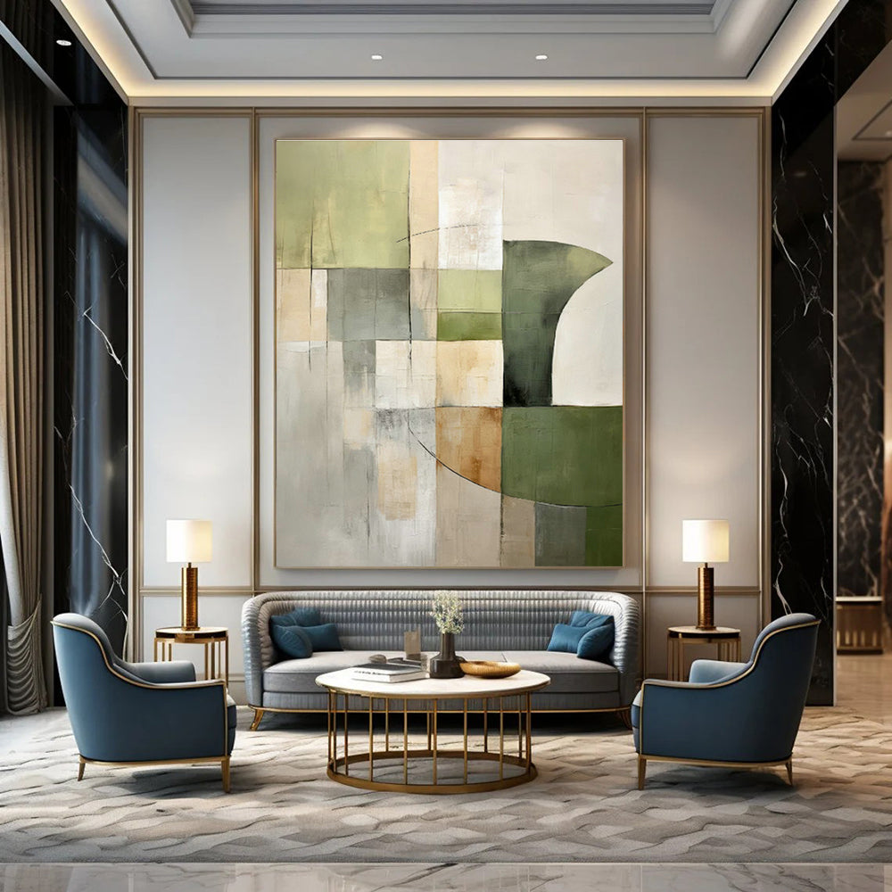 Grand - Sized Hand - Painted Abstract Murals for Bedroom Walk - in Showers & Office Pantries DLZ0595