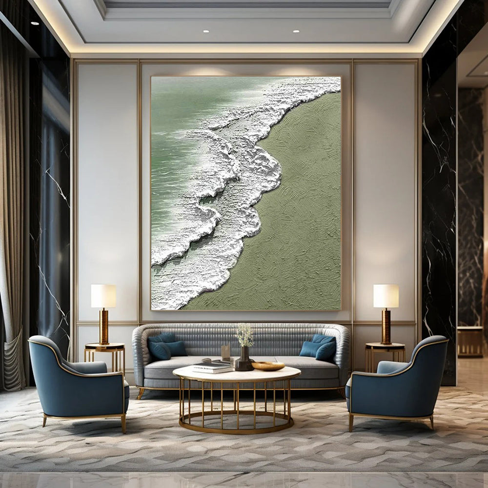 Vastly Sized Custom Abstract Wall Hanging for Dining Room & Entryway DLZ1207