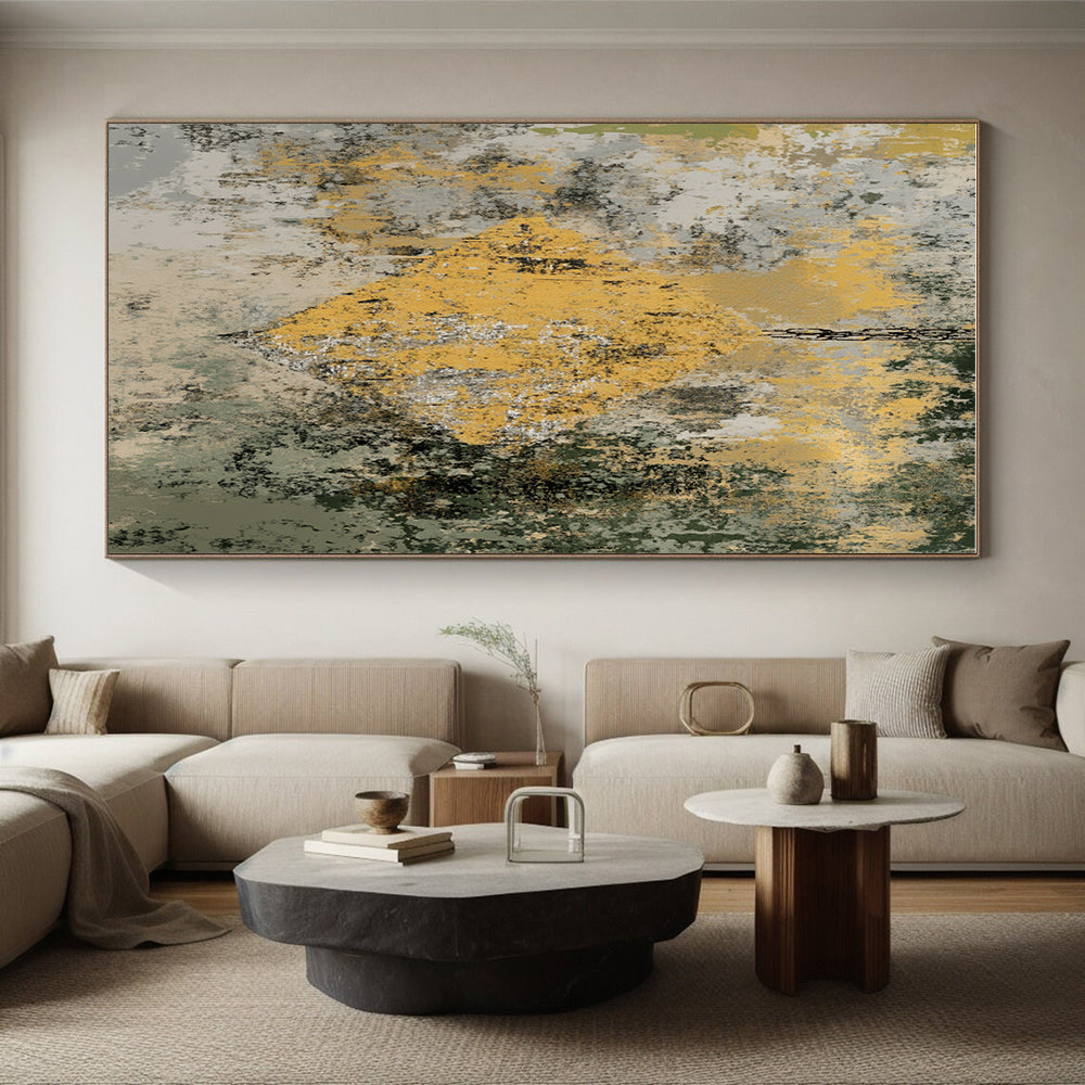 Grunge - Style Abstract with Yellow and Green Tones GER303