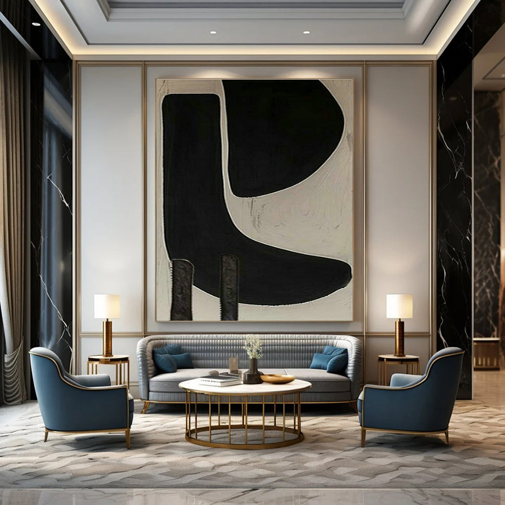 Extra-large Custom Handmade Abstract Painting for Bedroom Wardrobe Interior Door and Dining Room Side Table Wall DLZ1975