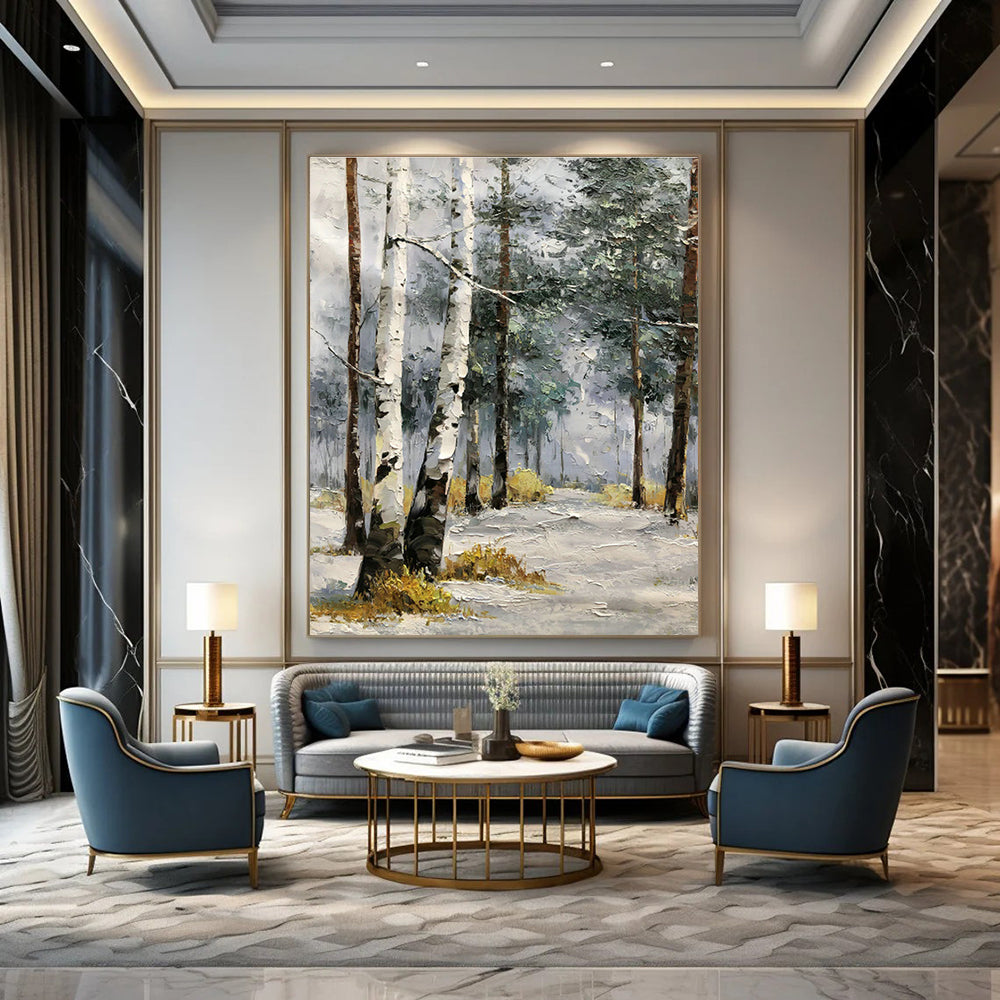 Hand-Painted Large Abstract Canvas for Dining Room & Entryway DLZ1290