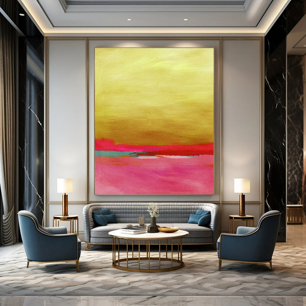 Hand - Painted Custom Abstract Murals for Cottage Hallway Staircases & Bedroom Walk - in Showers DLZ0676