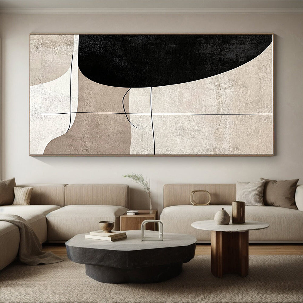 Minimalist Abstract Painting with Geometric Shapes GER418
