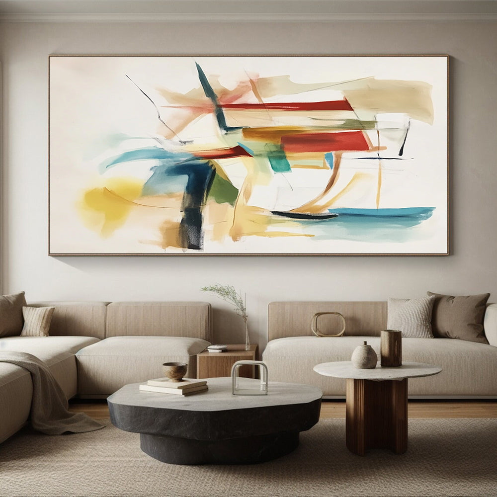 Colorful Abstract Painting with Geometric Forms GER575
