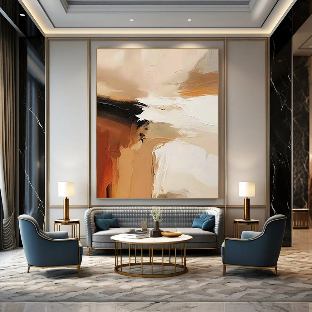 Gargantuan - Sized Custom Abstract Canvas for Office & Cottage Entryway DLZ1250