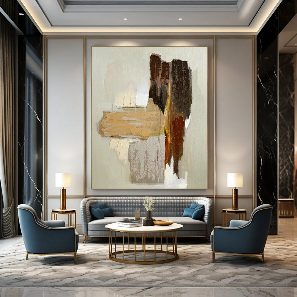 Enormously Sized Custom Abstract Painting for Entryway & Dining Room DLZ1074