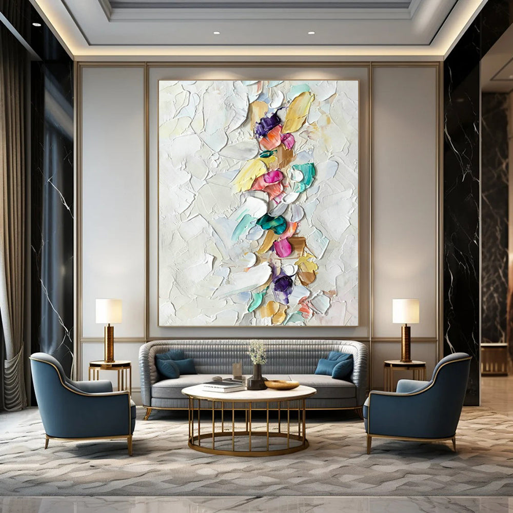 Custom-Made Extra Large Hand-Painted Abstract Canvas for Bedroom & Living Room DLZ0981