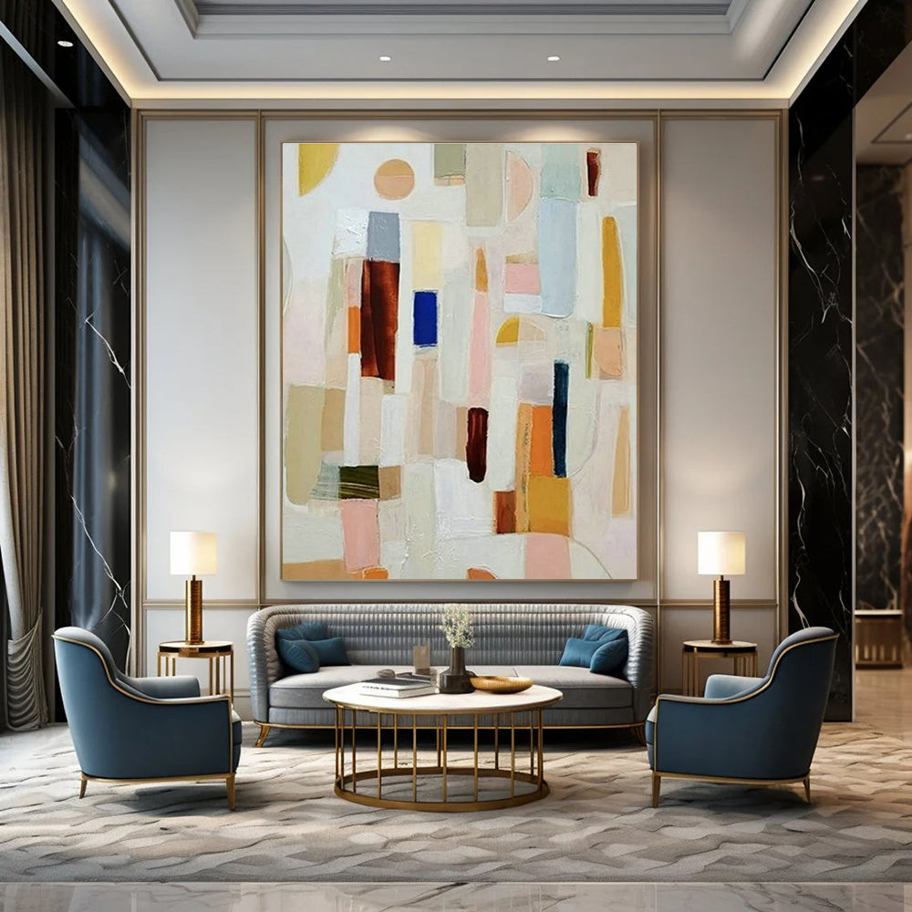 Custom Hand-Painted Abstract Wall Art for Bedroom and Dining Room DLZ1504