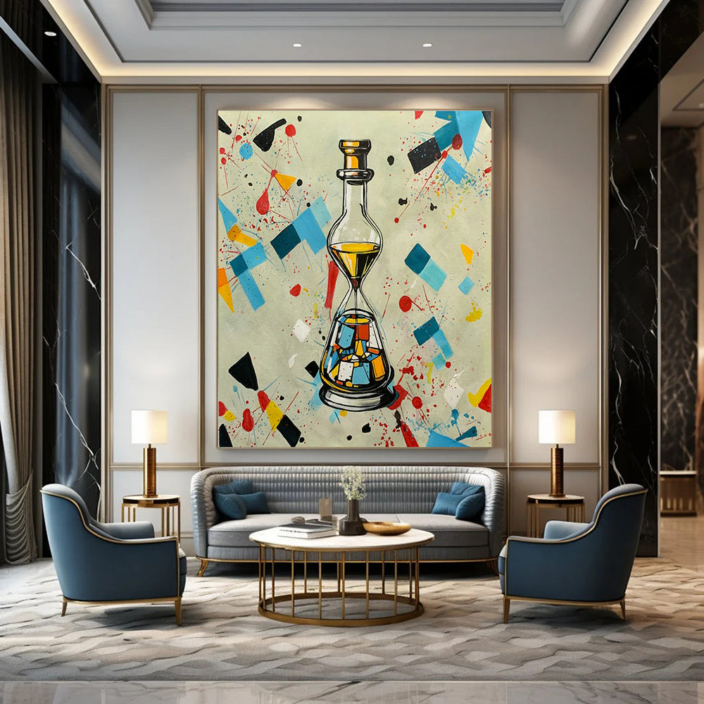 Custom Hand-Painted Abstract Wall Art for Bedroom and Cottage Office DLZ1594