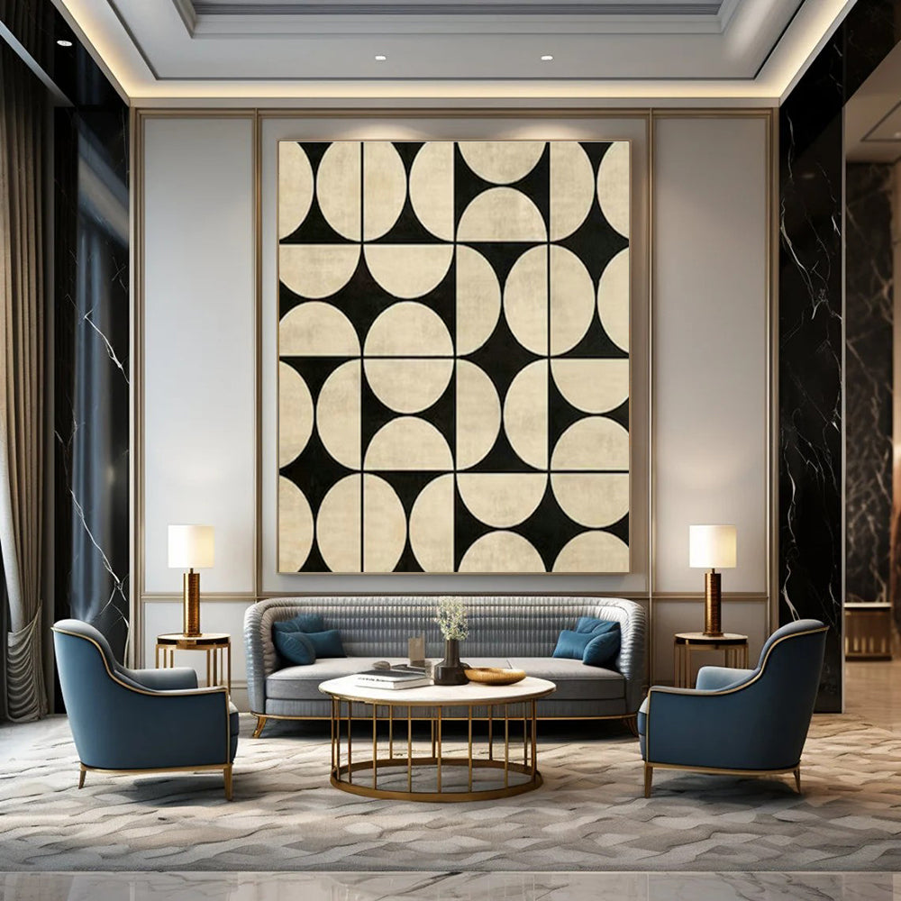 Oversized Custom Handmade Abstract Painting for Bedroom Wardrobe Interior Wall and Hallway Linen Closet Shelving Wall DLZ1984