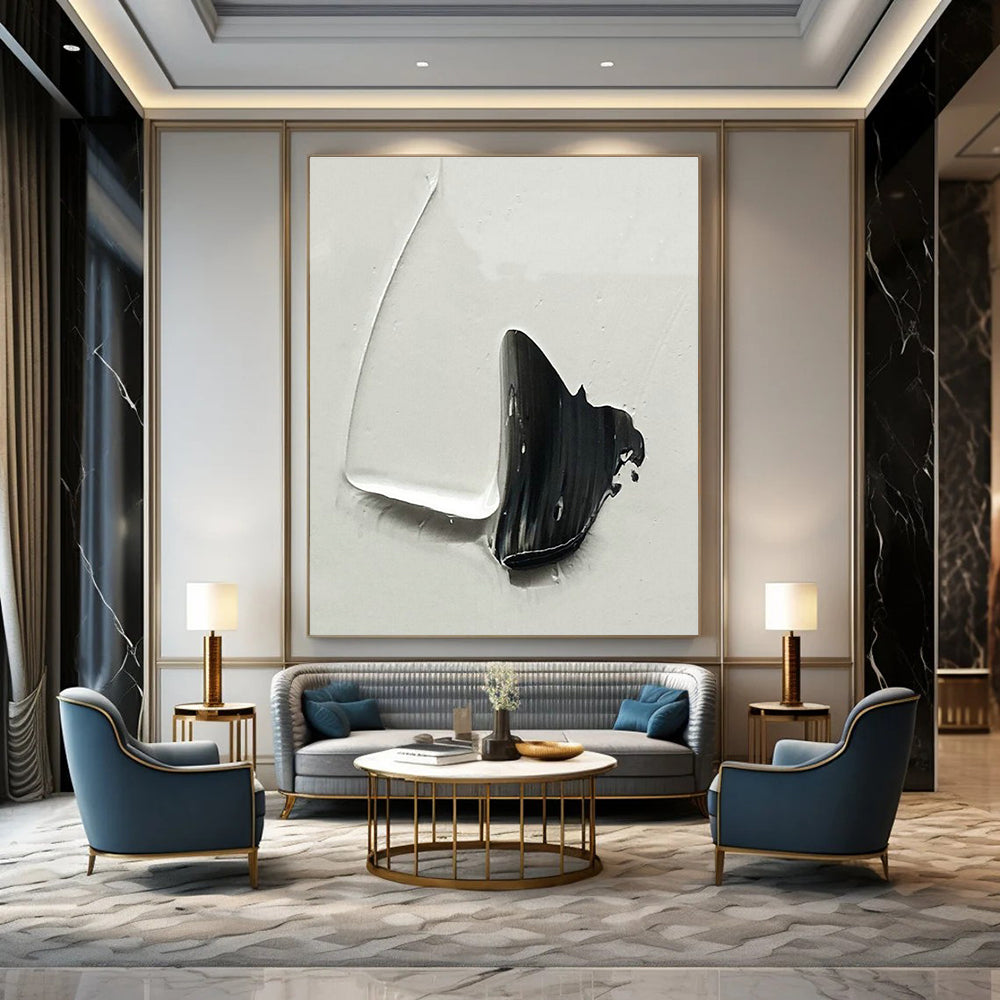 Hand-Painted Abstract Wall Centerpiece for Dining Room & Entryway Vestibule DLZ2371