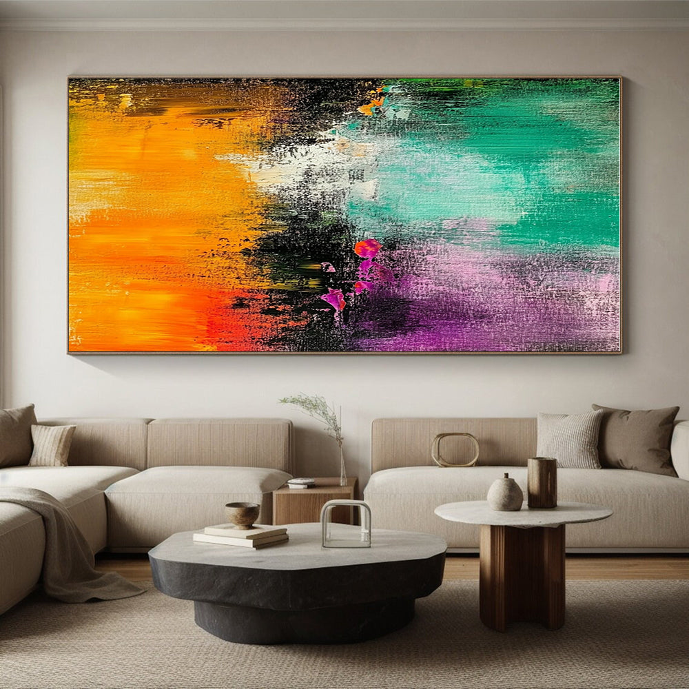 Colorful Abstract Painting with Vivid Splashes GER797