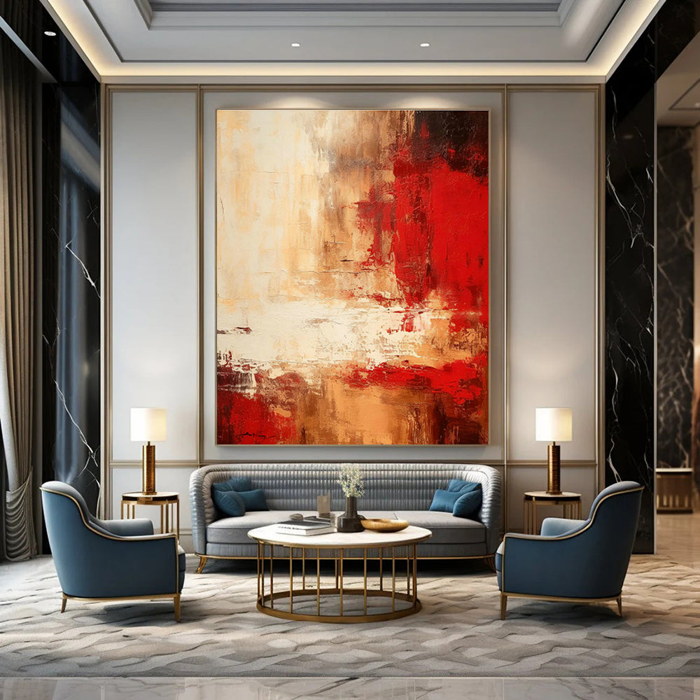Custom - Made Hand - Painted Abstract Canvases for Bedroom Dressing Tables and Cottage Hallway Benches DLZ0785
