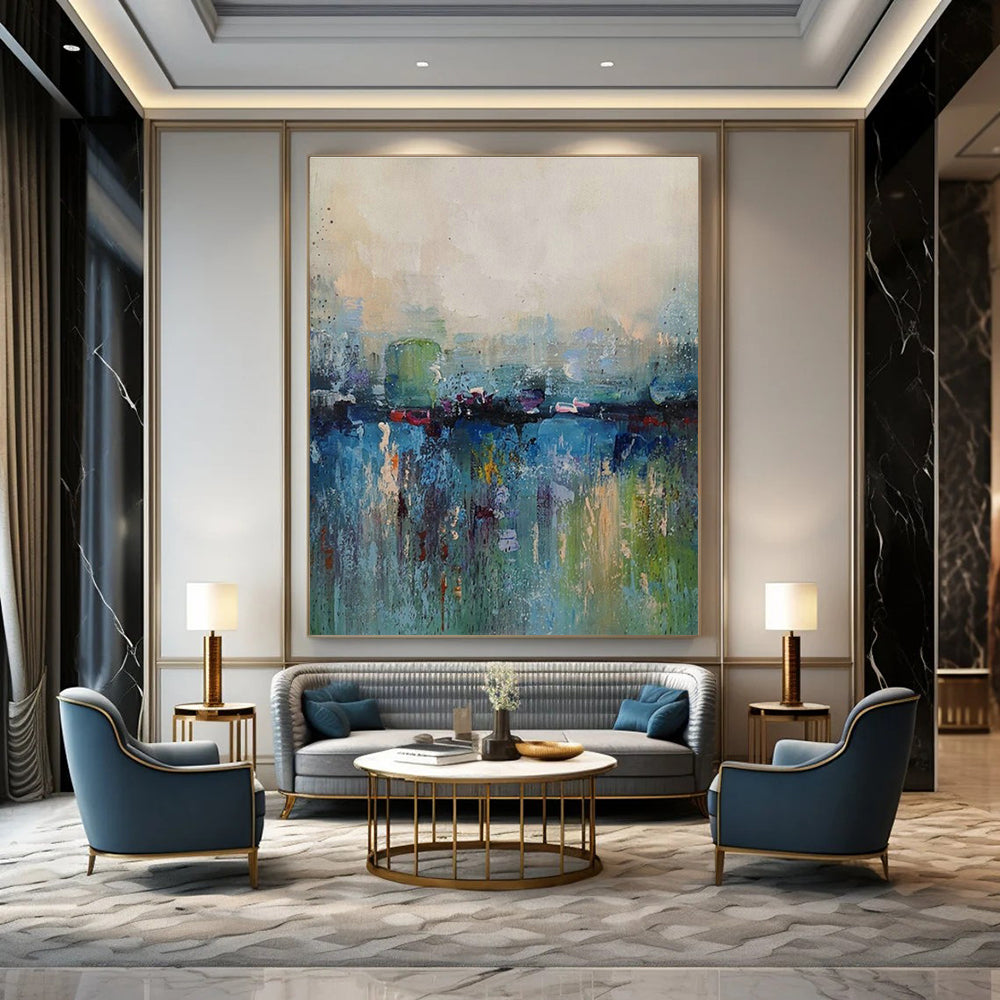 Big Hand Painted Abstract Art for Entryway & Office DLZ2024