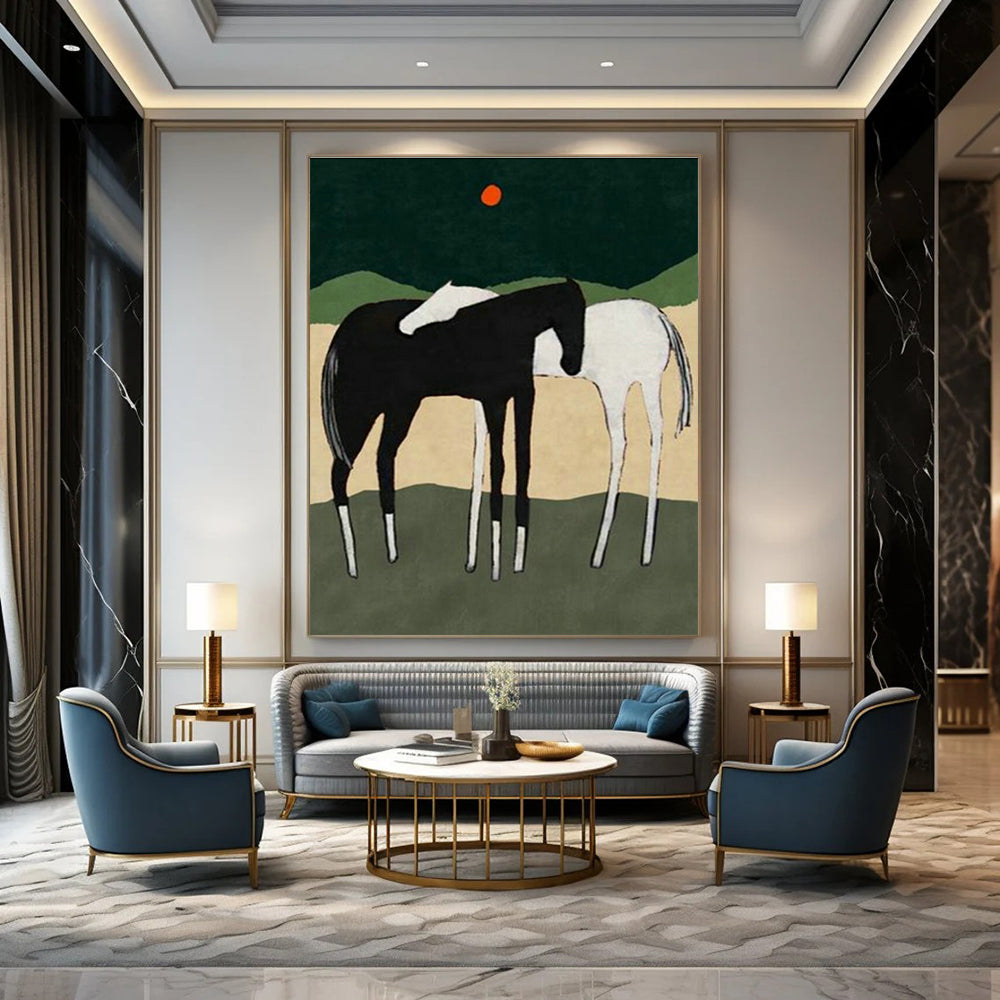 Handmade Extra - Large Abstract Wall Art Ensemble for Living Room & Dining Room DLZ1419