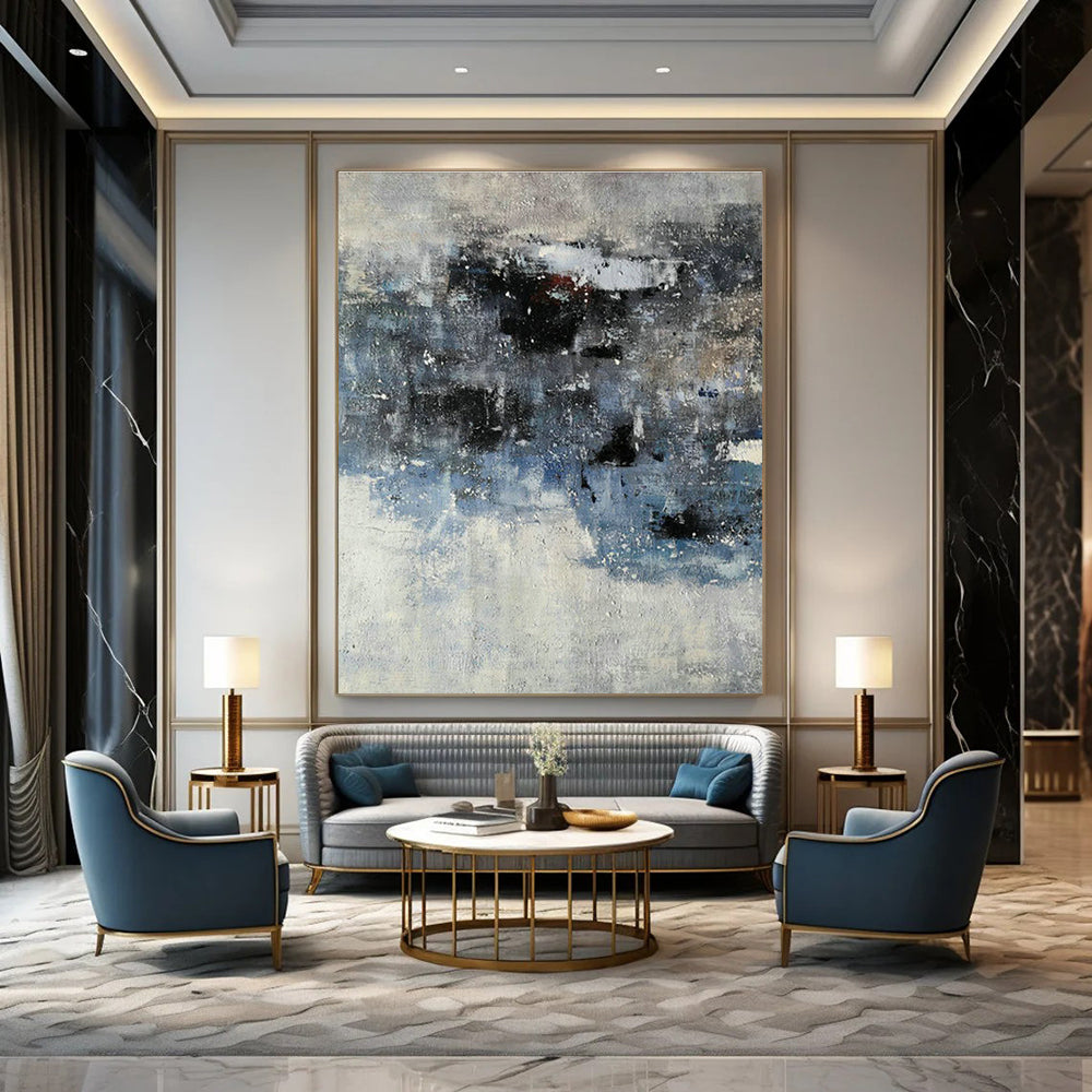 Grand - Sized Hand - Painted Abstract Murals for Office & Entryway DLZ0549