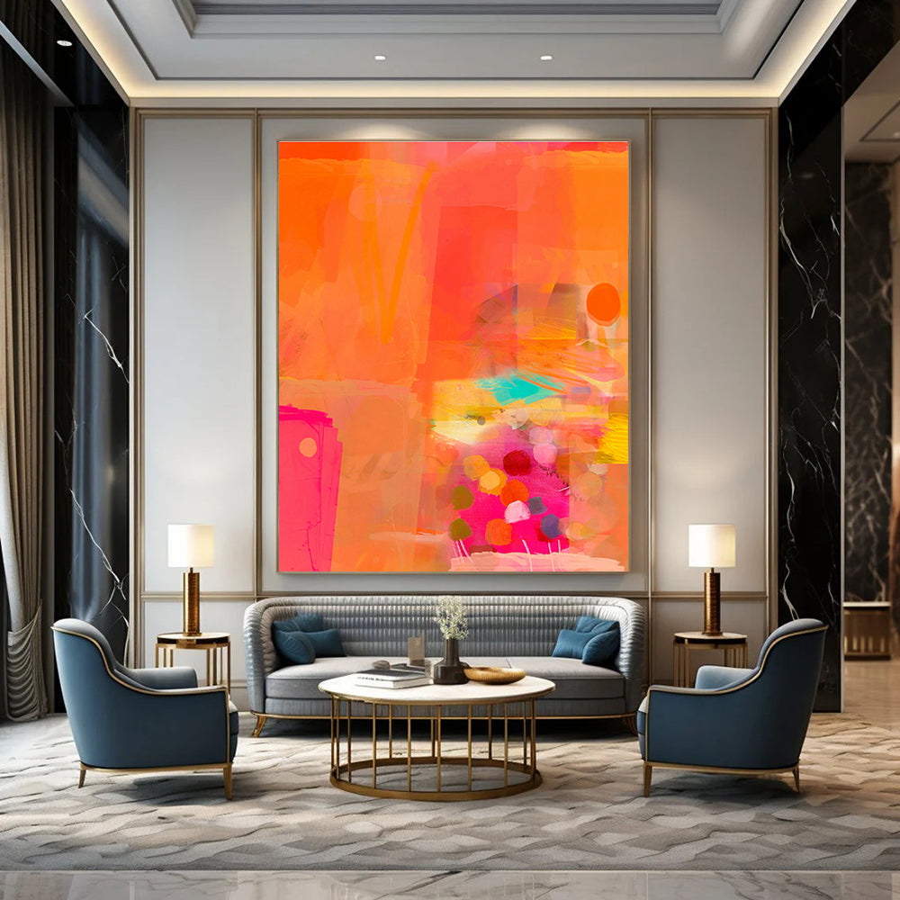 Hand - Painted Abstract Canvases for Cottage Living Room and Dining Room DLZ0641