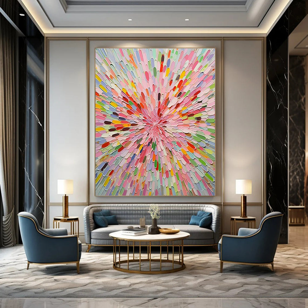 Customizable Handmade Abstract Canvas for Hallway and Cottage Office DLZ1558