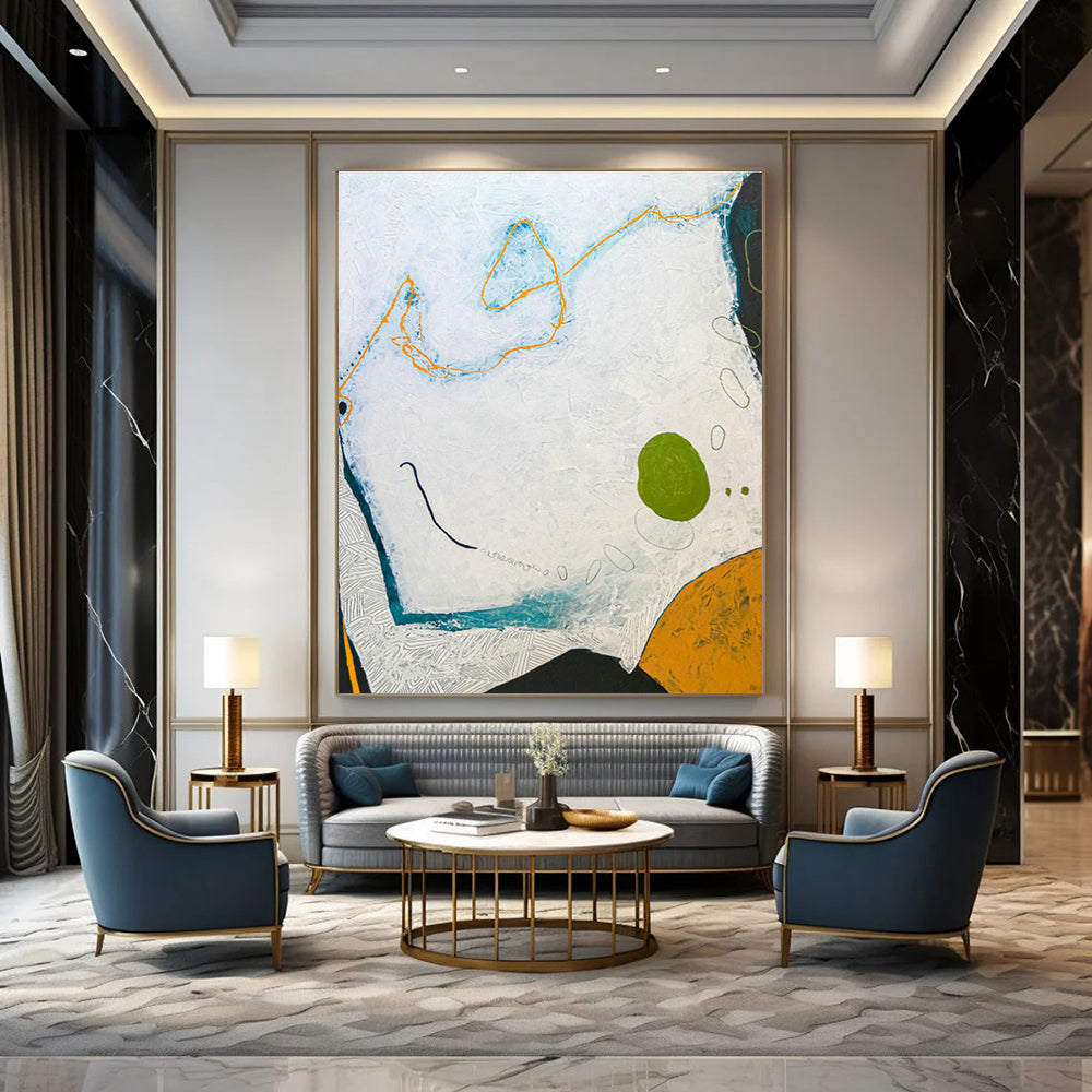 Massively Oversized Custom - Made Abstract Canvas for Office & Dining Room DLZ1114