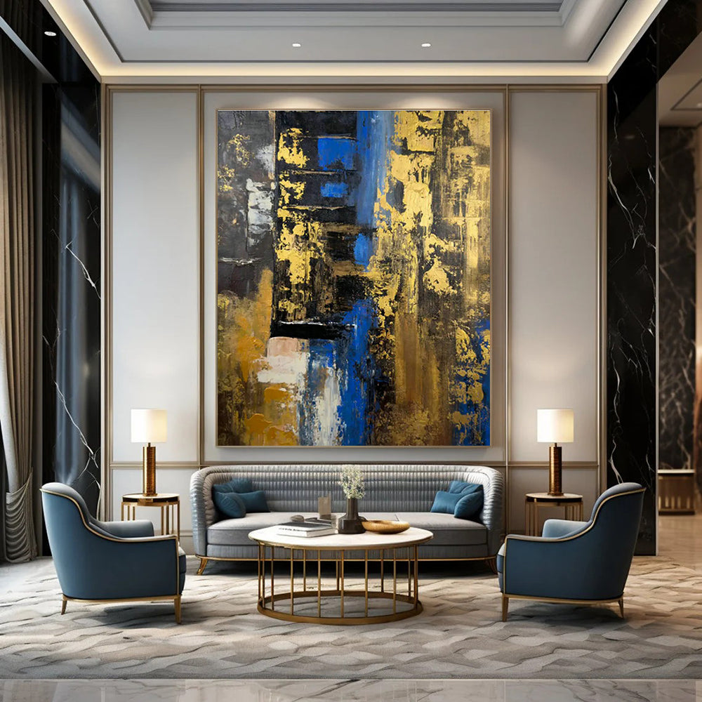 Gigantic - Format Hand - Painted Abstract Murals for Living Room Feature Walls & Office Branding Zones DLZ0739